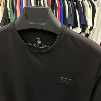 İthal Brunello Cucınelli T-shirt Kırışmayan Kumaş (9450-Siyah)