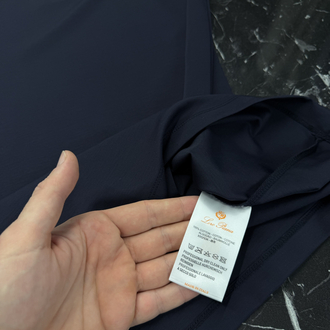 İthal Lora Piana T-shirt Kırışmayan Kumaş (9431-Lacivert)
