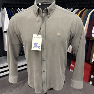 Burberry Yıkamalı Modal Kırışmayan Kumaş Gömlek (3914-Haki)