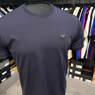 İthal Prada T-shirt Kırışmayan Kumaş (9434-Lacivert)