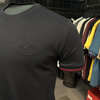 İthal Etro T-shirt Kırışmayan Kumaş (290001-Siyah)