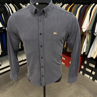 Burberry Yıkamalı Modal Kırışmayan Kumaş Gömlek (3914-Lacivert)
