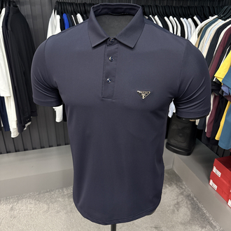 İthal Prada Polo Yaka Kırışmayan Kumaş (10072-Lacivert)
