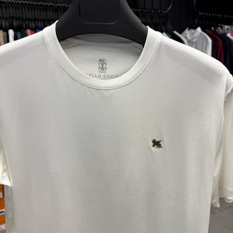 İthal Brunello Cucınelli T-shirt Kırışmayan Kumaş (9427-Beyaz)