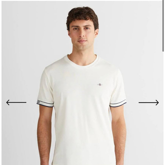 Kol Detaylı Pike Kumaş T-shirt (15019-Beyaz)