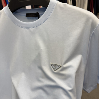 İthal Prada T-shirt Kırışmayan Kumaş (9460-Mavi)