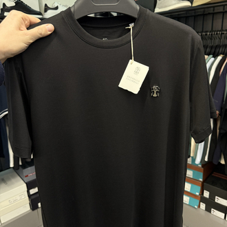 İthal Brunello Cucınelli T-shirt Kırışmayan Kumaş (9419-Siyah)
