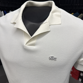 Örme V Triko Polo Yaka (Beyaz-33036)