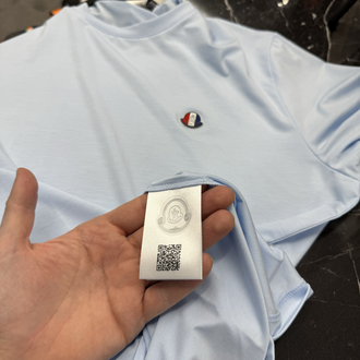 İthal Moncler T-shirt Kırışmayan Kumaş (418-Mavi)