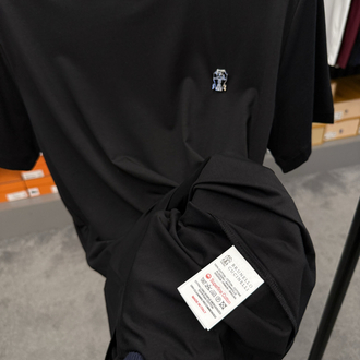 İthal Brunello Cucınelli T-shirt Kırışmayan Kumaş (9419-Siyah)