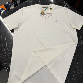 İthal Lora Piana T-shirt Kırışmayan Kumaş (9432-Beyaz)
