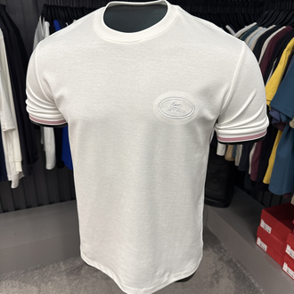 İthal Etro T-shirt Kırışmayan Kumaş (290001-Beyaz)