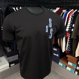 İthal Fendi T-shirt Kırışmayan Kumaş (9447-Siyah)