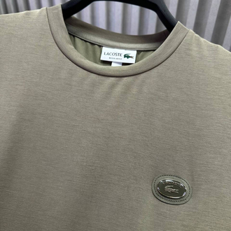 Yeni Demir Logo Modal Kırışmayan Kumaş T-shirt (15052-Haki)