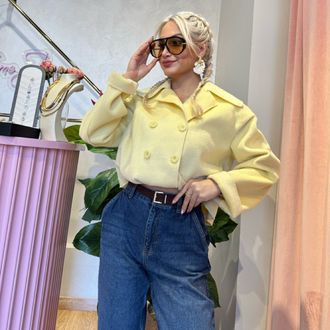 Soft Pastel Crop Ceket
