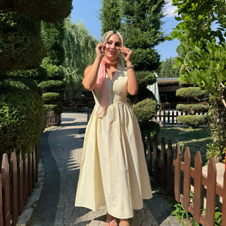  Limon Işıltısı Elbise 
