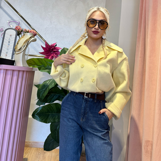 Soft Pastel Crop Ceket