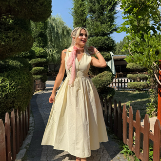  Limon Işıltısı Elbise 