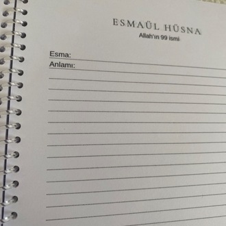 Esmaü’l Hüsna Defteri