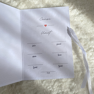 Dini Nikah Belgesi – Özel Tasarım | Kurdeleli | Sert Zeminli