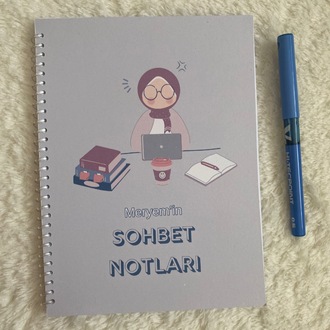 İsme Özel Spiralli Sohbet Notları Defteri