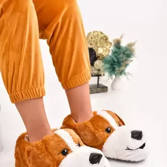 MAJHİ Sevimli Köpek Figürlü Peluş Panduf Ünisex Hayvanlı Panduf