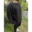Siyah şardonlu Oversize Sweat