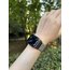 Taşlı lastikli Apple Watch kordon siyah