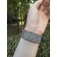 Taşlı lastikli Apple Watch kordon siyah