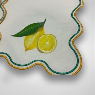 Limon Desenli El Boyama Amerikan Servis (2'li)
