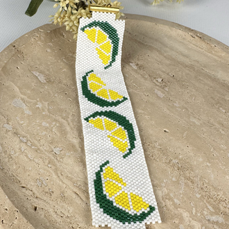 Limoncello - Miyuki limon dilimi desenli bileklik 