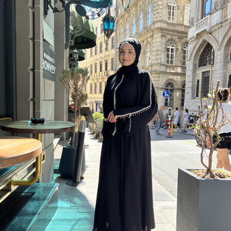 Siyah inci rüya abaya ✨