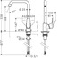 HANSGROHE Focus M41 Eviye Bataryası 1jet Krom - (31820000)