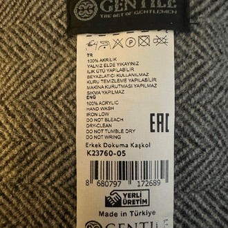 Gentile - Balık Sırtı Gümüş (Açık Gri) Atkı