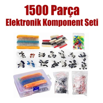 Elektronik Komponent Seti 1500 Parça Çantalı Set