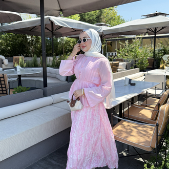 Etnik Desen Etek Pembe