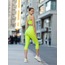 NEON YEŞİL YÜKSEK BEL KAPRİ TAYT KOD NO: 4726