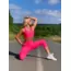 NEON PEMBE YÜKSEK BEL KAPRİ TAYT KOD NO : 997