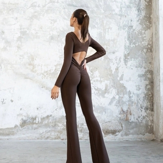 İSPANYOL PAÇA UZUN KOL SCRUNCH BUTT TULUM KOD NO: 3103
