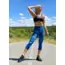 DESENLİ YÜKSEK BEL KAPRİ TAYT KOD NO : 974