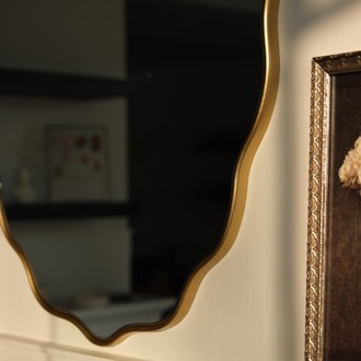 60x90 Asimetrik Gold Çerçeveli Dekor Aynası