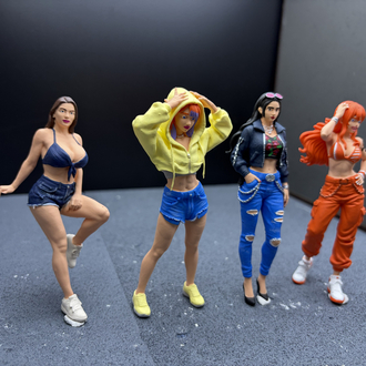 1/18 Sokak Stili Kız Figür Seti