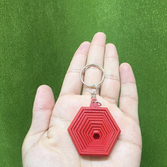 3D Baskı Altıgen Spiral Anahtarlık | Geometrik Tasarım | Renkli Anahtarlık