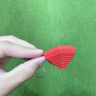 3D Baskı Altıgen Spiral Anahtarlık | Geometrik Tasarım | Renkli Anahtarlık