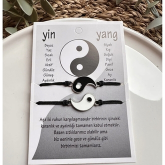 Sevgiliye Ying Yang Bileklik