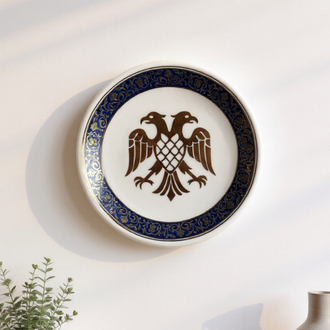 15cm Selçuklu Kartal Deseni Dekoratif Duvar Tabağı