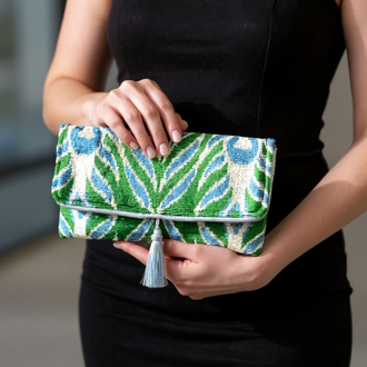 İkat Kadife Clutch El Çantası