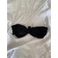 siyah straplez bikini üstü