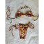 Çiçek desenli bikini takımı