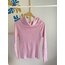 Vintage pembe fermuarlı